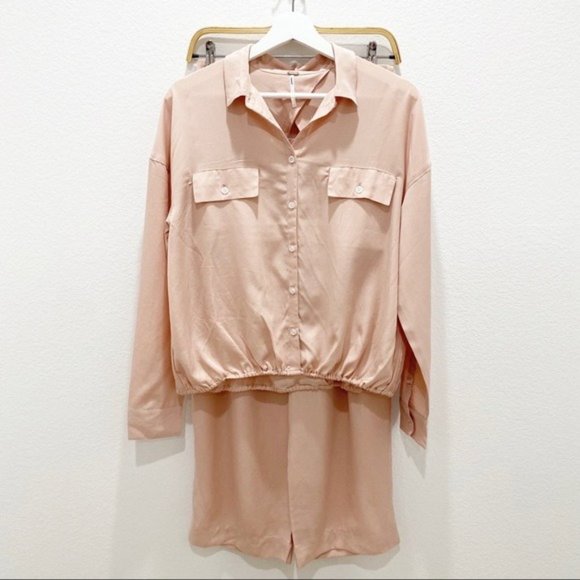 New FREE PEOPLE Yasmin Pant Set in Pale Pink Size 4 or S - Picture 7 of 11